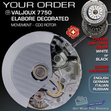 MOVEMENT ETA VALJOUX 7750, AUTOMATIC, ELABORED, DECORATED, Côte de Genève Rotor