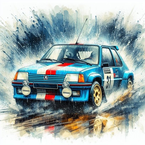 Peugeot 205 rally car birthday - 205,