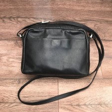 JOBIS SMALL SMOOTH BLACK LEATHER CROSSBODY BAG EVERYDAY HANDBAG