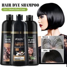 Mokeru Instant Hair Colour Dye Shampoo Natural Plants Essence Coloring Permanent