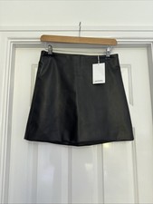 Monki black faux leather - leather, mini