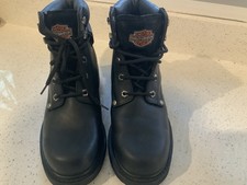 Harley-Davidson Black Leather Boots UK 7.5 EU 41.5 In Worn Indoors Only VGC.