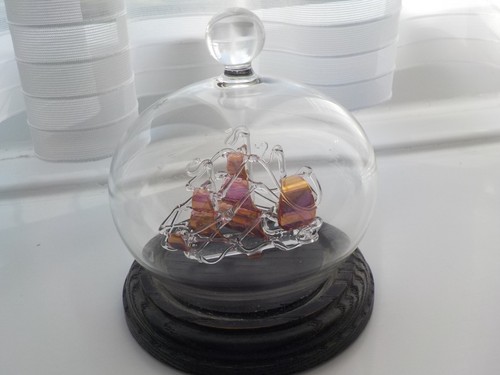 Nice vintage glass golden - vintage,