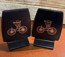 Leather & Metal Bookends