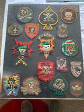16 x American Vietnam War Special Forces Cloth Embroidered Patch Badges  Rare