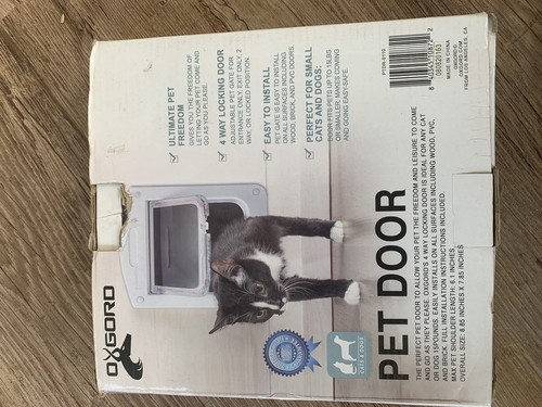 Cat flap pet door white - flap,