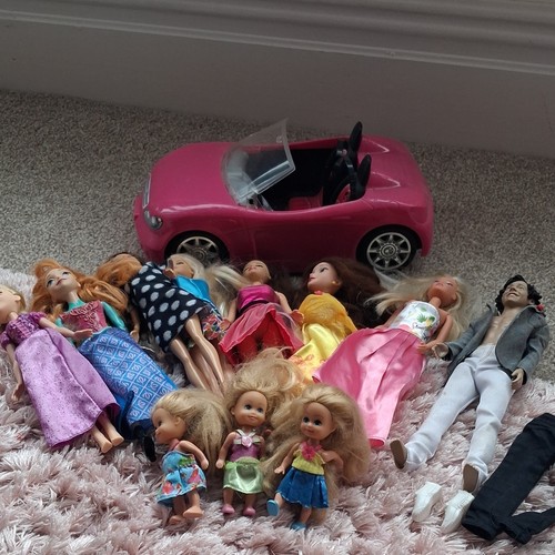 Barbie bundle pink convertible - bundle,