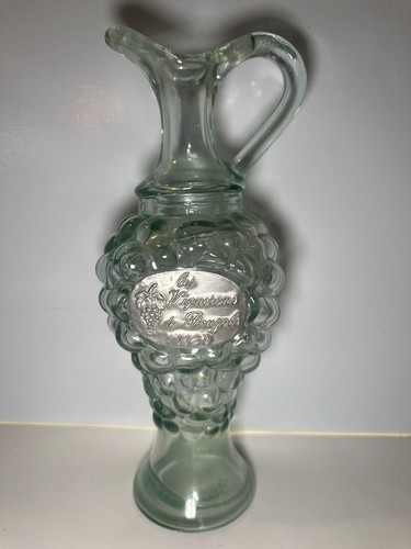 French grape glass wine carafe - french,