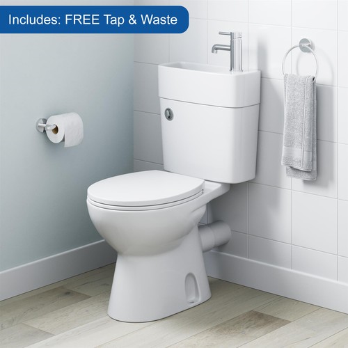 Close coupled toilet - 2-in-1,
