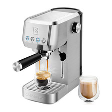 20 Bar Coffee Machine with Steam Milk Frother 1.3L Removable Water Tank
