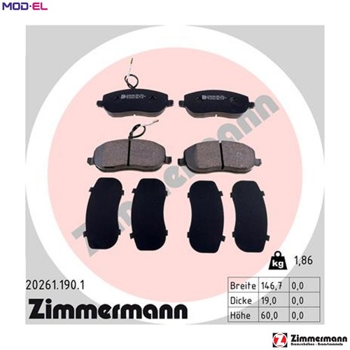 Brake pad set disc - disc,