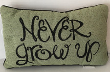 Vintage Disney Parks Never Grow Up Decorative Tapestry Cushion Pillow