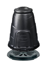 330L Black Compost Converter in Black With Base Plate, Organic Garden Composter