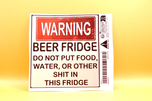 Humorous fridge sticker - humorous,