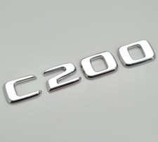 Silver Chrome C200 Car Letter