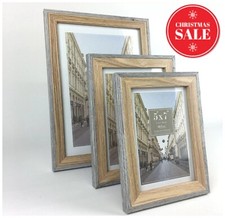 Photo Picture Frame A4, 8x10, 6x8, 7x5 Wall Desk Mount Grey Natural Modern frame