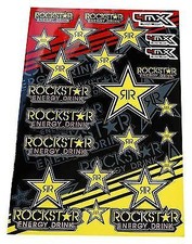 4MX Sticker Graphics Decals Rockstar Logo Energy Drink fits MTB