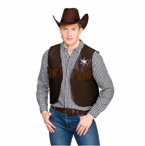 Adult deluxe cowboy - deluxe, waistcoat