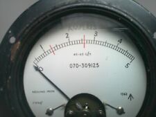 1 - Vintage Amperes Gauge - 0 - 5 Amp - Panel Mounted - Dated 1962 - Amp Meter