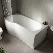 Valsina P Shaped Shower Bath