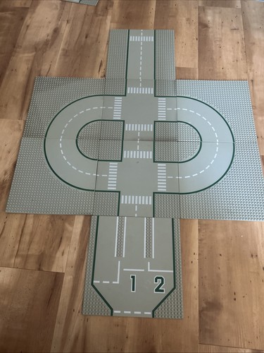 Lego road base plates grey - road, lot