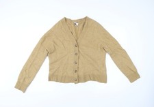 & Other Stories Women’s Beige Wool Yak Cardigan L V-Neck Knitwear