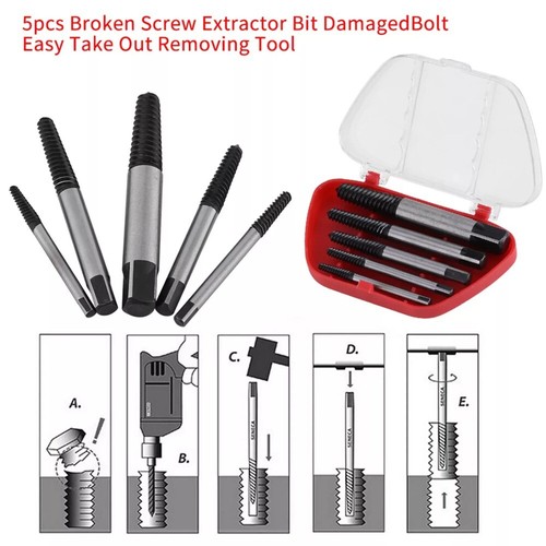 Screw bolt extractor set 5pc - bolt,