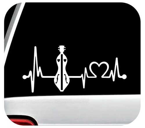Dulcimer heartbeat decal - dulcimer,