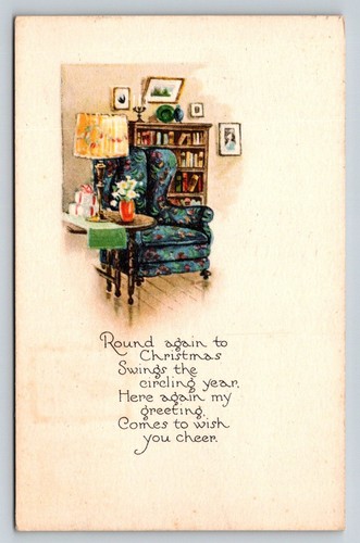 1924 christmas postcard gibson - christmas,