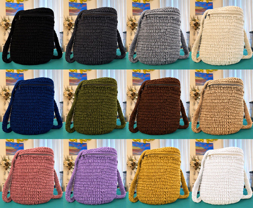 Handmade crochet bucket - handmade, bag