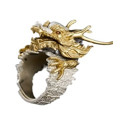 Chic Golden Dragon Shape Ring
