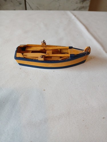 Nautical wood mini row boat - mini,