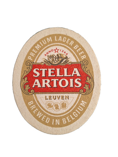 Stella artois beer mat - artois,