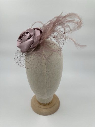 Dusky pink fascinator clip - dusky,
