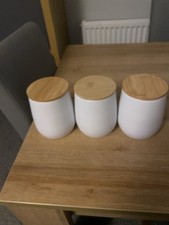 Next New White Metal Storage Containers, No Box