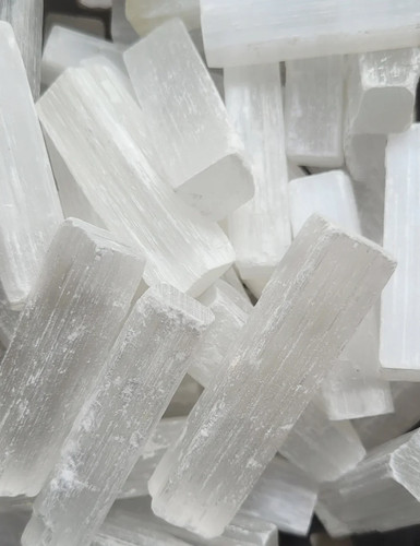 Raw selenite wands stick - wands, –