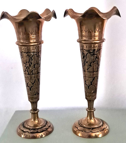 Vintage pair trumpet shaped - of,