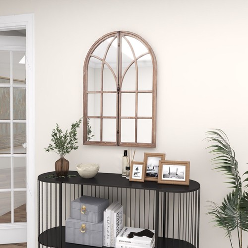 Arched window pane mirror - window,
