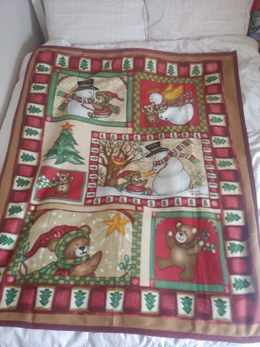 Christmas fleece throw blanket - throw,