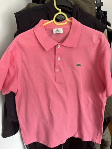 Mens pink lacoste short - mens, sleeve