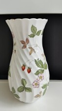 8” Tall Wedgwood Wild Strawberry Vase 