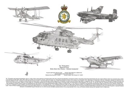 Squadron montage signed - 78,