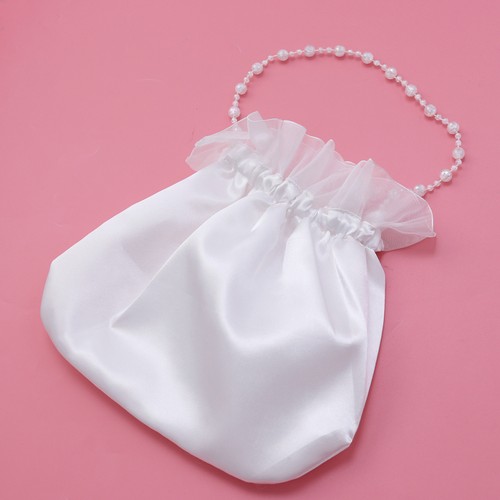 White bridal bridesmaid satin - white,