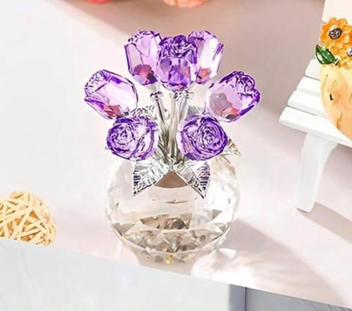 Crystal purple rose - crystal,