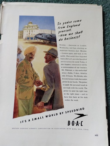 El12 ephemera 1947 advert - 1947, boac