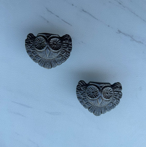 Vintage owl face cast iron - vintage,