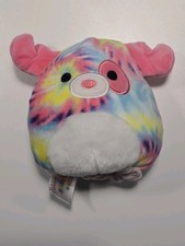 Squishmallows 5" Flip-A-Mallows, Laura Pink Tabby & Tina Tie-Dye Dog Immaculate 