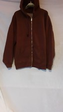 Ladies Dark Brown Full Zip Polycotton Hoodie. Size M (12-14) Primark.
