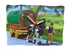 Romany Gypsy Caravan Clock -