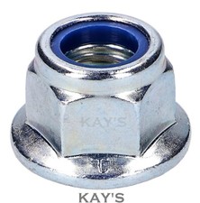 M5 M6 M8 M10 M12 FLANGED NYLOC NUTS FLANGE NYLON INSERT LOCKING NUT ZINC PLATED